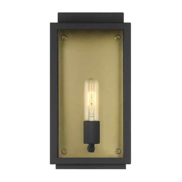 Designers Fountain Twilight 14 in 1Light Black Outdoor Wall Lantern with Clear Glass Shade D275M-7EW-BK - main